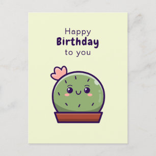 Kawaii Bonne carte d'anniversaire