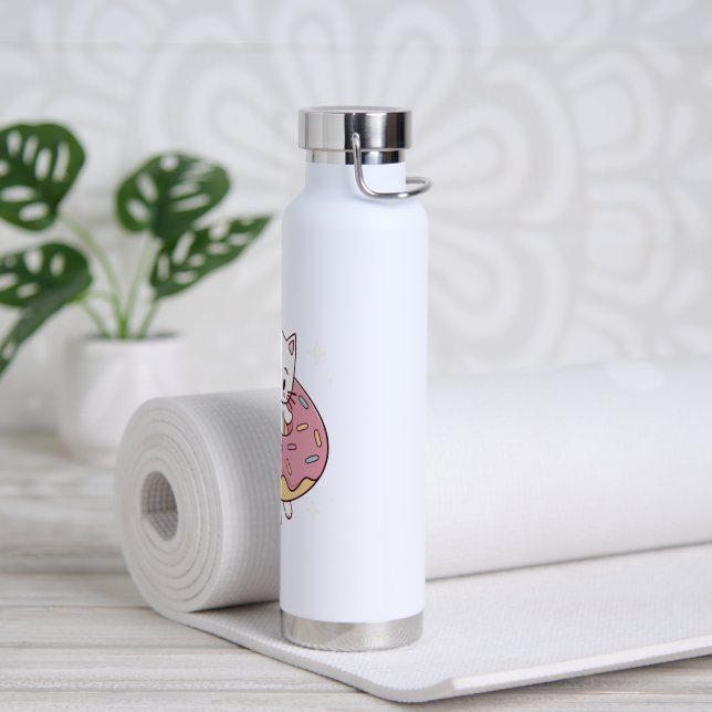 Kawaii Bouteille d'eau de chat de Donut - jolie ca (Yoga)