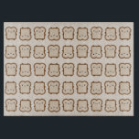 Kawaii Bread / Toast Cutting Board<br><div class="desc">A repeat pattern of kawaii bread or toast, ready for breakfast, afternoon tea or a lunchtime sandwich.</div>
