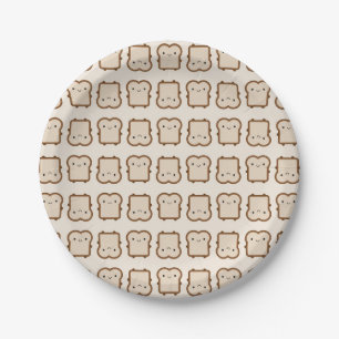 Kawaii Bread / Toast Paper Plate