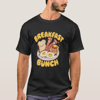 Kawaii Breakfast Bunch Pancake Bacon and Eggs T-Shirt
