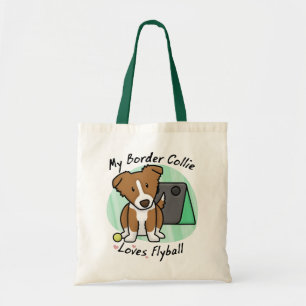 Kawaii Brown Border Collie Flyball Bag