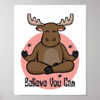 Kawaii brown Zebu animal doing yoga poses 