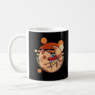 Kawaii Bubble Tea Cat Retro Kitty Coffee Mug