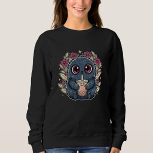 Kawaii Bubble Tea Monster Cute Boba Anime for Kids Sweatshirt