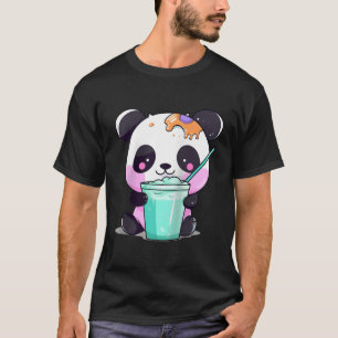 Kawaii Bubble Tea Panda Boba-Tea Japanese Baseball T-Shirt