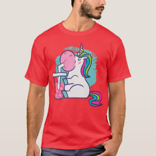 Kawaii Bubble Tea Unicorn Boba Unicorn Drinking Bu T-Shirt