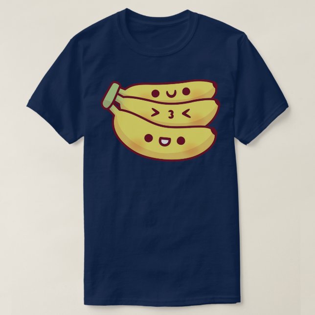 Kawaii Bunch Of Bananas T-Shirt (Design Front)