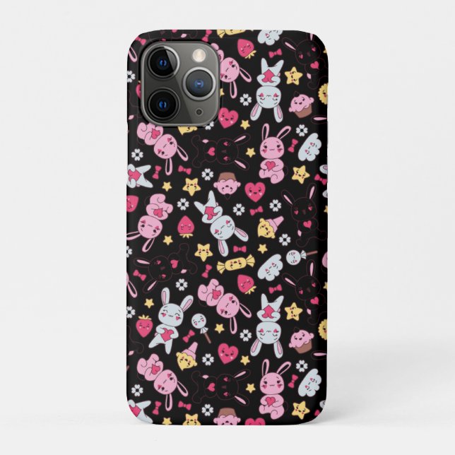 Kawaii Bunny Pattern Case-Mate iPhone Case (Back)