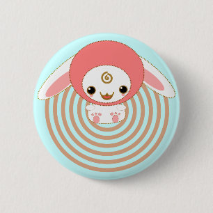 kawaii bunny pink 2 inch round button