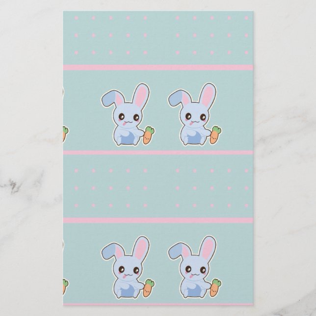 Kawaii Bunny pink mint accessories personalized (Front)