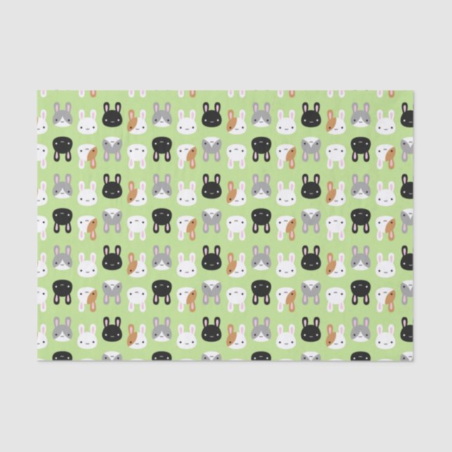 Kawaii Bunny Rabbits Tissue Paper (Front)