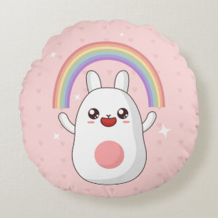 Kawaii Bunny Round Pillow