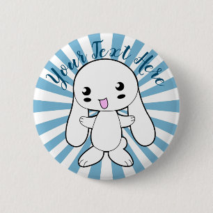 Kawaii Bunny's Hug Custom 2 Inch Round Button