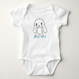 Kawaii Bunny's Hug Custom Baby Bodysuit