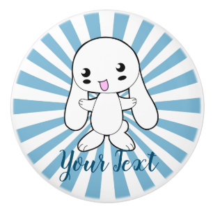 Kawaii Bunny's Hug Custom Ceramic Knob