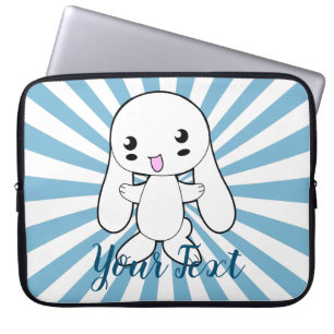 Kawaii Bunny's Hug Custom Laptop Sleeve