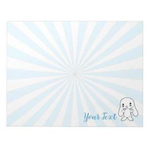Kawaii Bunny's Hug Custom Notepad