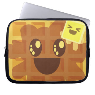 Kawaii Butter Waffle Breakfast Laptop Sleeve