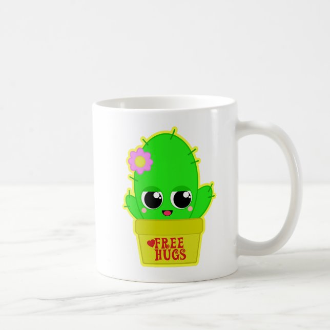 Kawaii Cactus Coffee Mug (Right)