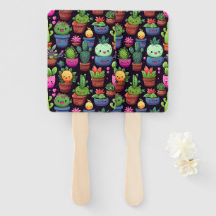 Kawaii Cactus Hand Fans