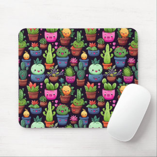 Kawaii Cactus Mouse Pad