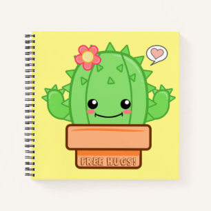 Kawaii Cactus Notebook