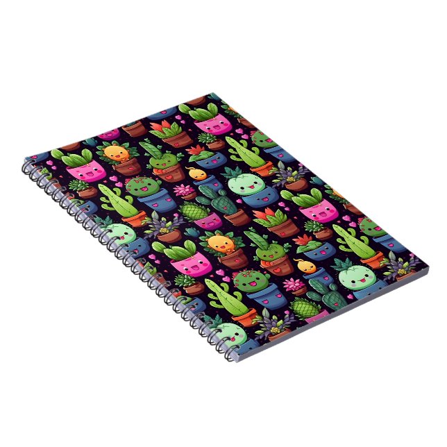 Kawaii Cactus Photo Notebook (Right Side)