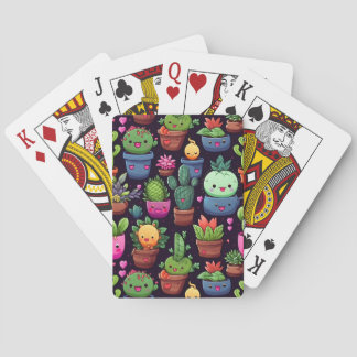 Kawaii Cactus Playing Cards