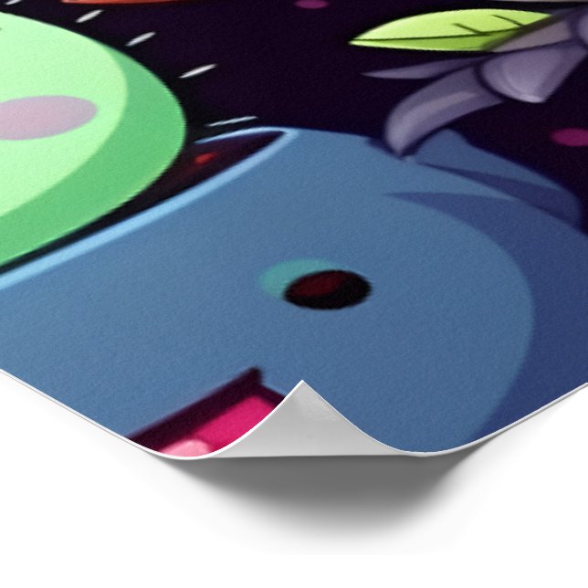 Kawaii Cactus Poster (Corner)