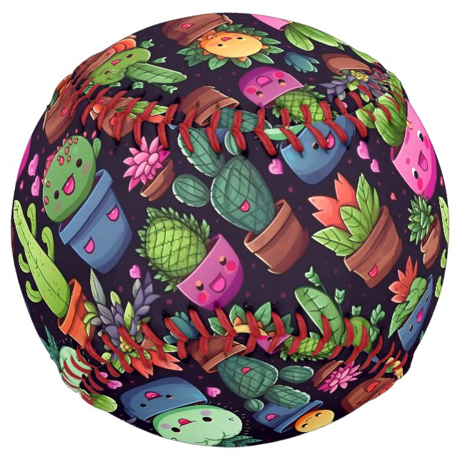 Kawaii Cactus Softball  (Front)