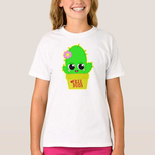 Kawaii Cactus T-Shirt (Front)