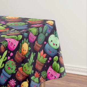 Kawaii Cactus Tablecloth