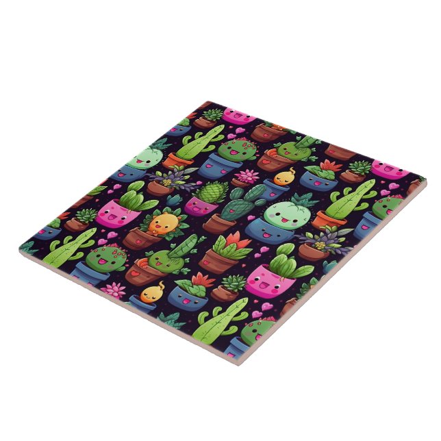 Kawaii Cactus Tile (Side)