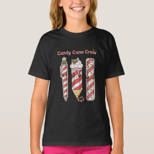  Kawaii Candy Cane Crew   Cute Christmas School  T-Shirt