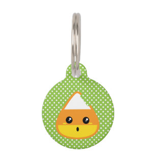 Kawaii Candy Corn Dog Tag