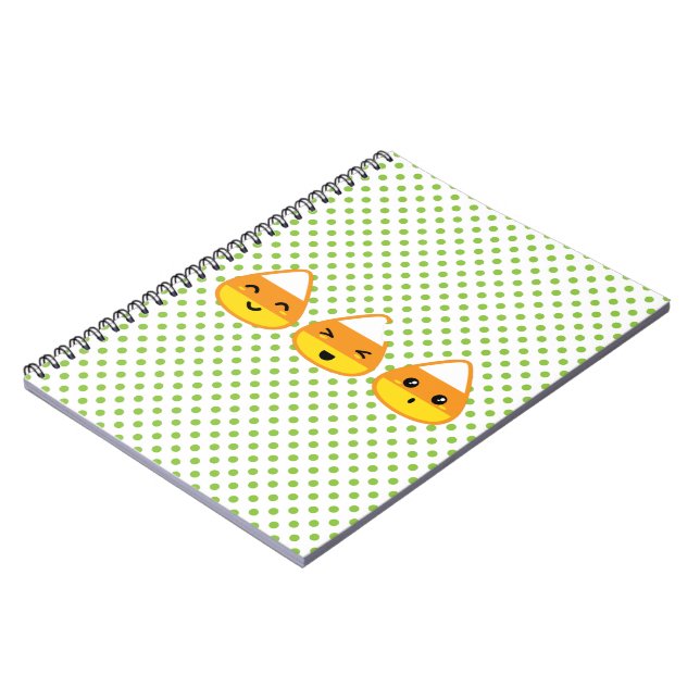 Kawaii Candy Corn Notebook (Left Side)