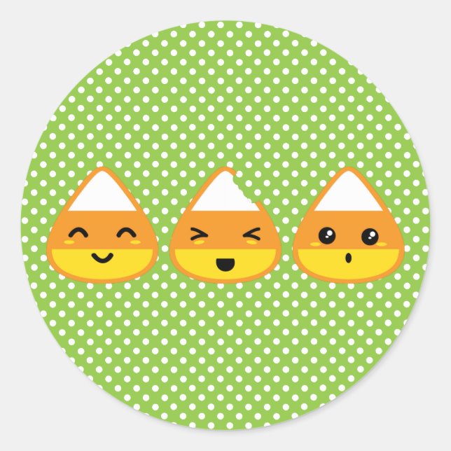 Kawaii Candy Corn Stickers (Front)