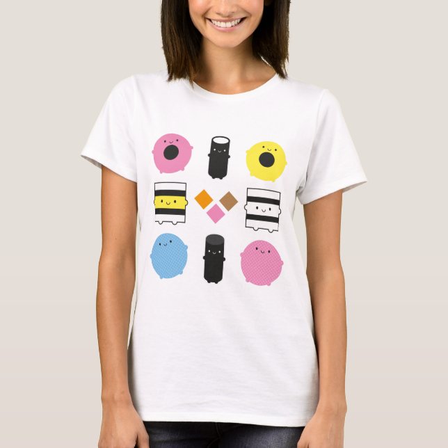 Kawaii Candy Liquorice Allsorts T-Shirt (Front)