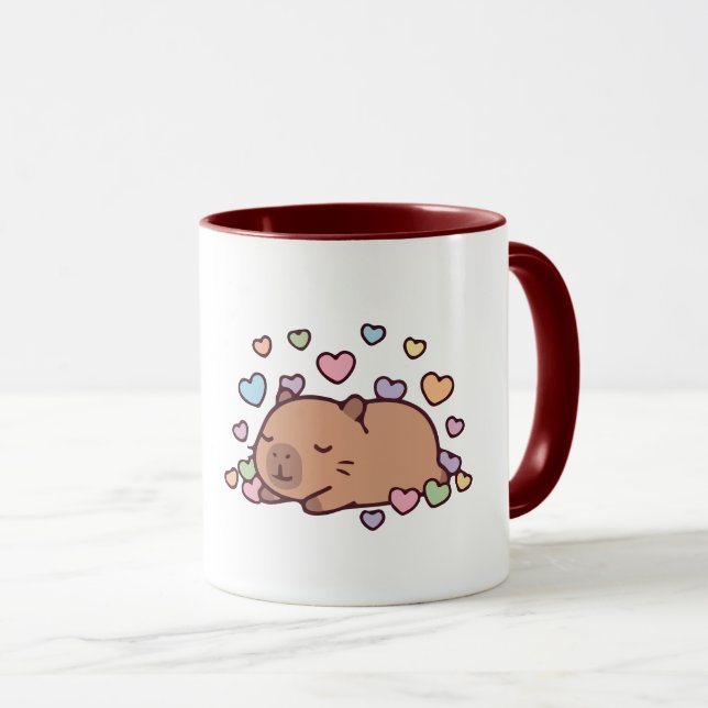 Kawaii Capybara Coffee Cup (Front Right)