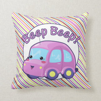 Kawaii Car Throw Pillow