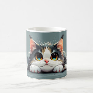 Kawaii Cartoon Cat Coffee Mug