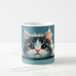 Kawaii Cartoon Cat Coffee Mug