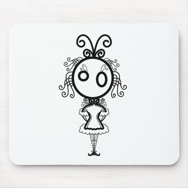 Kawaii Cartoon Girl Mouse Pad (Front)