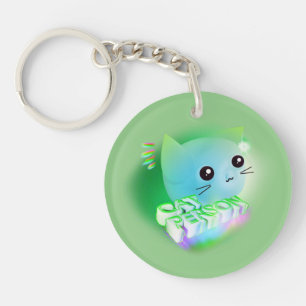 Kawaii Cartoon Kitten Keychain