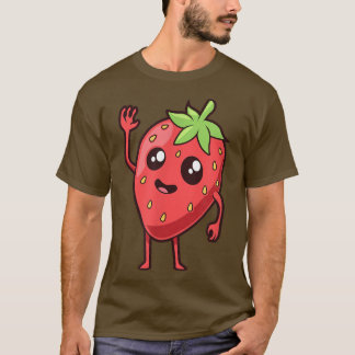 Kawaii cartoon strawberry T-Shirt