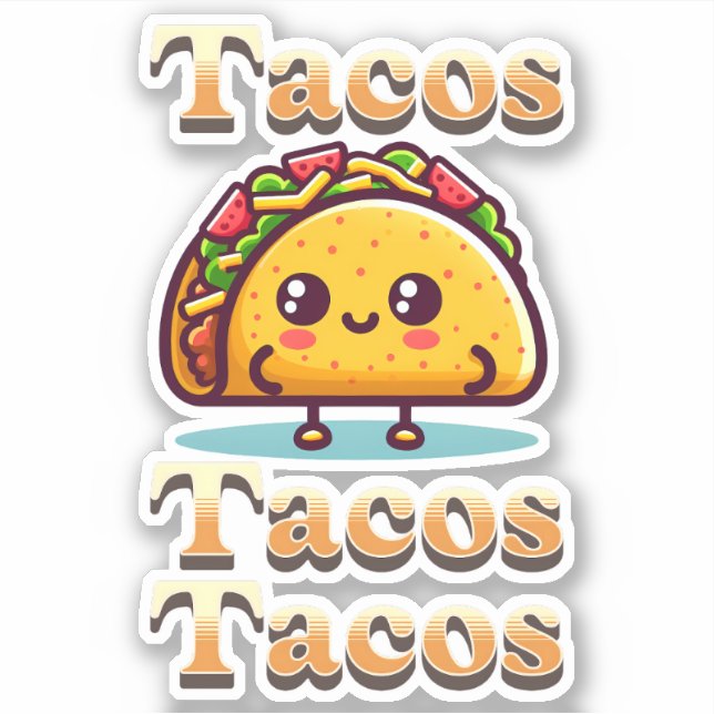 Kawaii Cartoon Tacos  (Front)