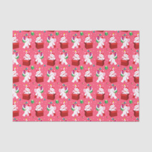 Kawaii Cartoon X-mas White Elephant Tissue Paper