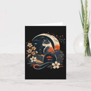 Kawaii Cat Anime Japanese Funny Art Men Women Kids Card