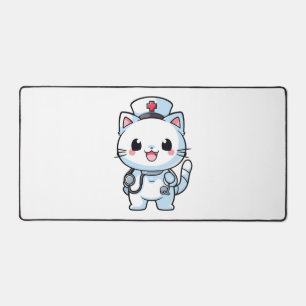 Kawaii Cat as a Nurse  Desk Mat
